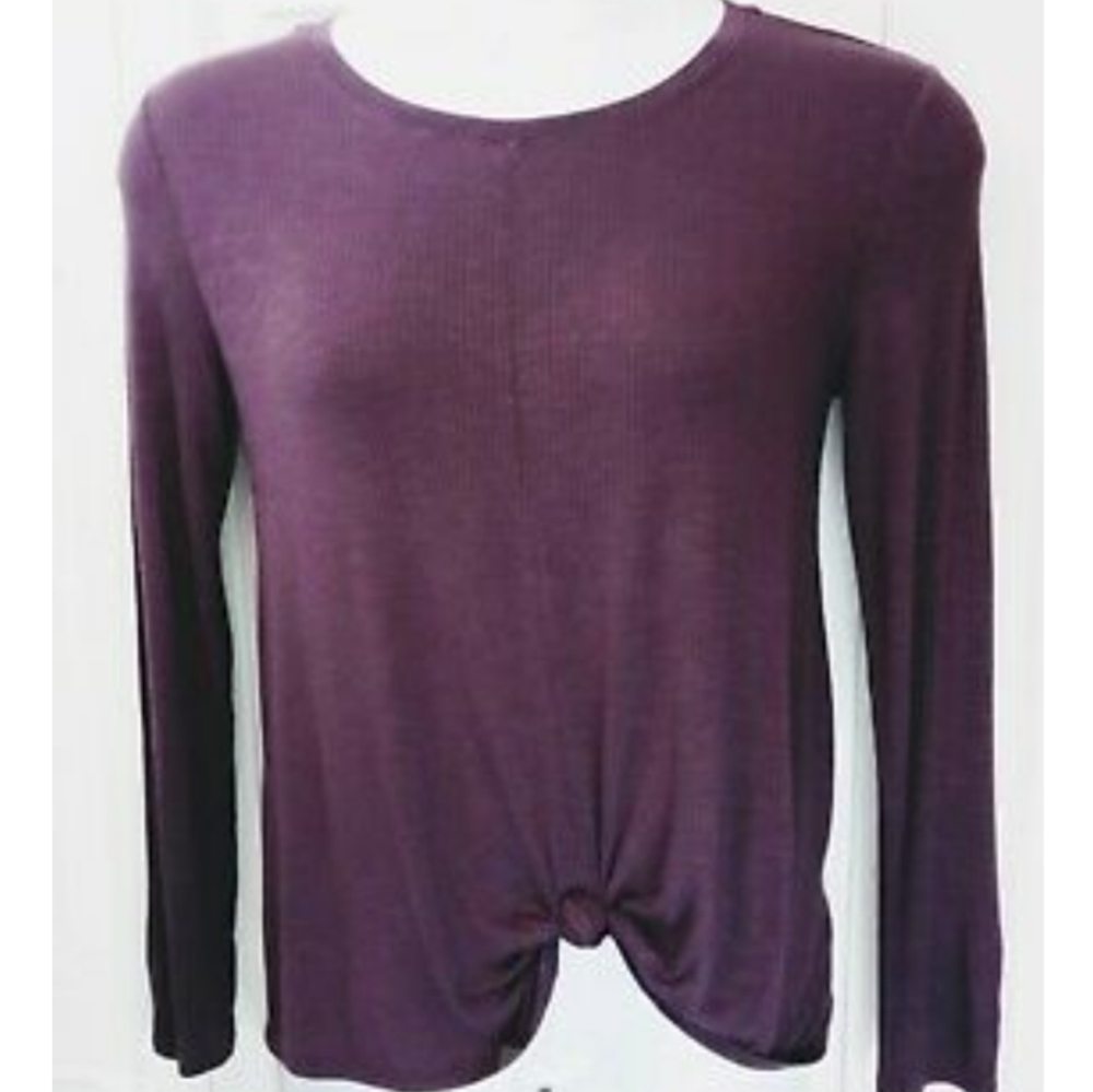 Purple long sleeve with knot in front